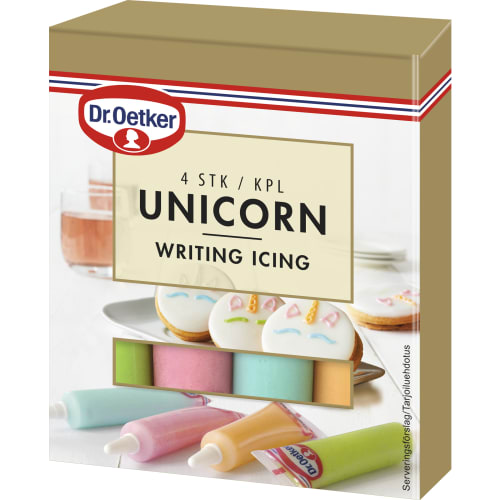 Unicorn Writing Icing