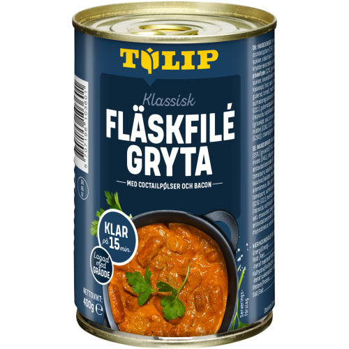 Fläskfilégryta med Cocktailpølser Och Bacon