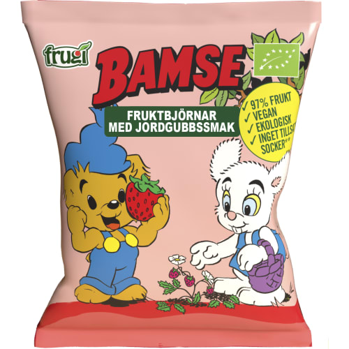 Bamse Jordgubbssmak Fruktbjörnar Eko