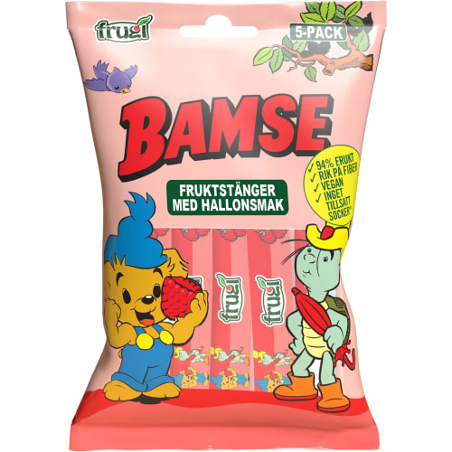 Bamse Hallonsmak Fruktstång