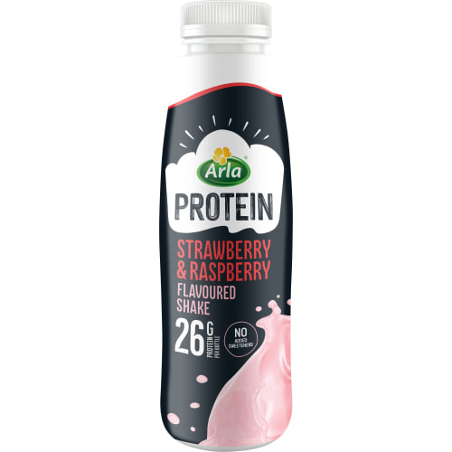 Jordgubb Hallon Proteinshake