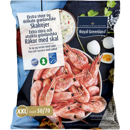 Räkor med Skal Xxl 50/70 Frysta