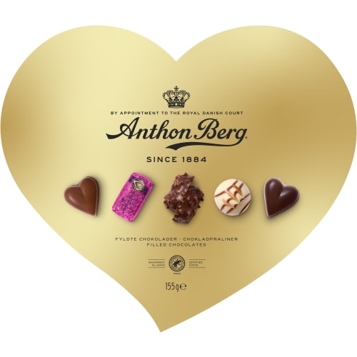 Guldask Hjärta Chokladpraliner