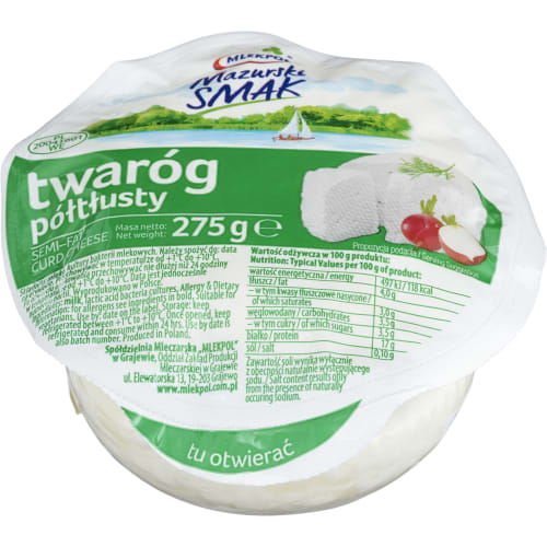 Twarog Ost Halvfet