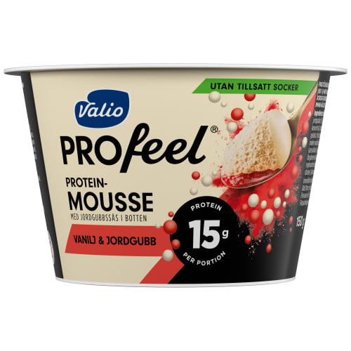 Vanilj Jordgub Proteinmousse Utan Tillsatt Socker