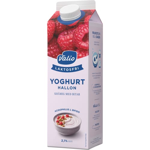 Hallon Yoghurt med Fruktbitar Laktosfri 2,1%
