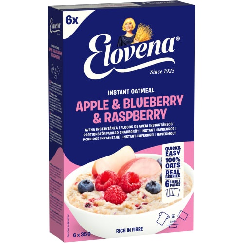 Havregrynsgröt Äpple Blåbär Hallon