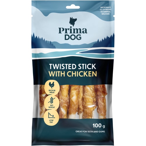 Twisted Stick Chicken Tuggpinnar Hundgodis 11-pack