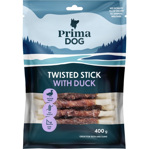 Twisted Stick Duck Tuggpinnar Hundgodis 45-pack