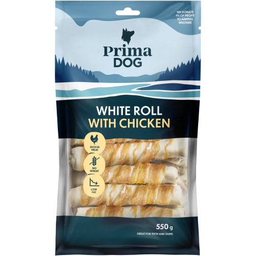 White Roll Chicken Tuggpinnar Hundgodis 15-pack