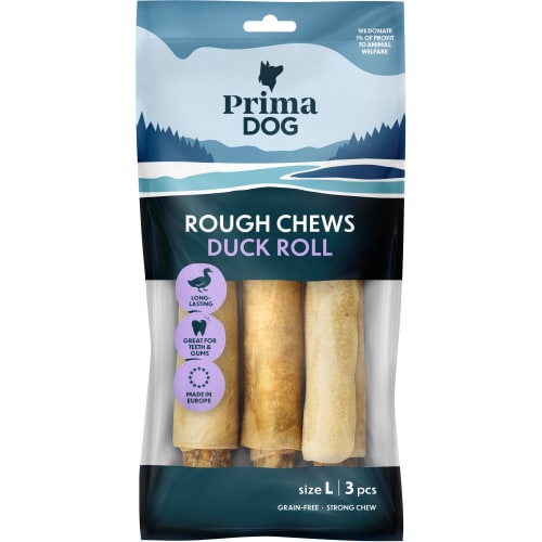 Rough Chews L Duck Roll Tuggpinn Hundgodis 3-pack
