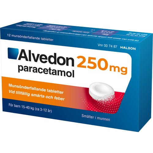 Alvedon 250mg Munsönderfallande Tablett