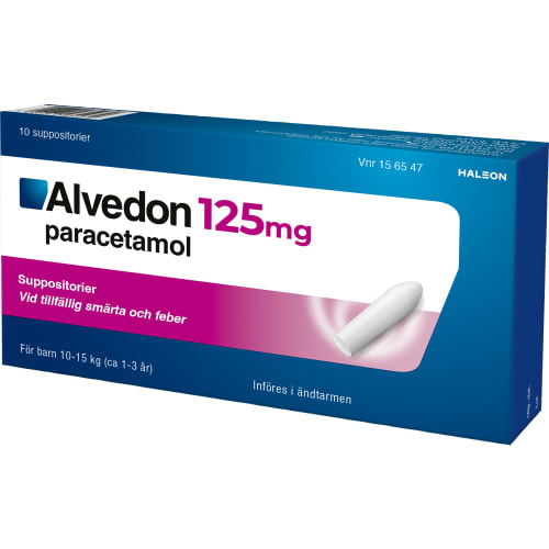 Suppositorier 125mg Vid Smärta & Feber