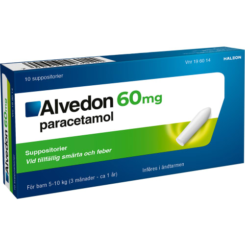 Suppositorier 60mg Vid Smärta & Feber