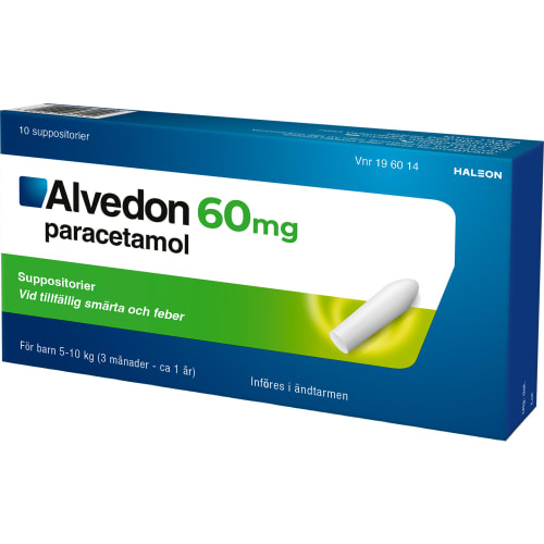 Suppositorier 60mg Vid Smärta & Feber