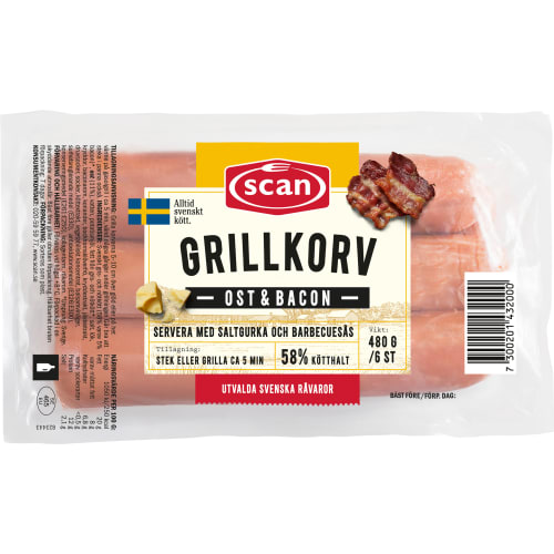 Grillkorv Bacon & Ost