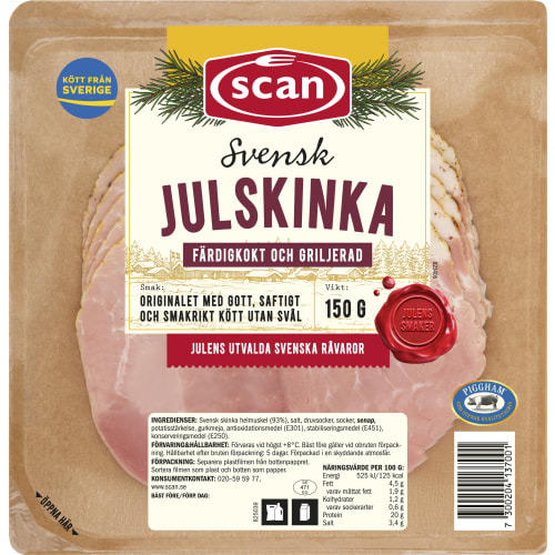 Kokt Julskinka Griljerad Skivad