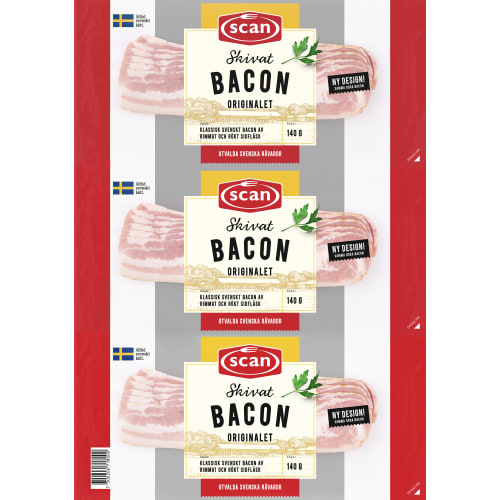 Skivat Bacon 3-pack