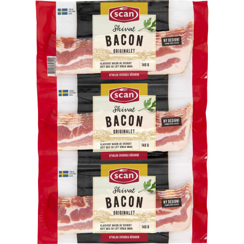 Skivat Bacon 3-pack