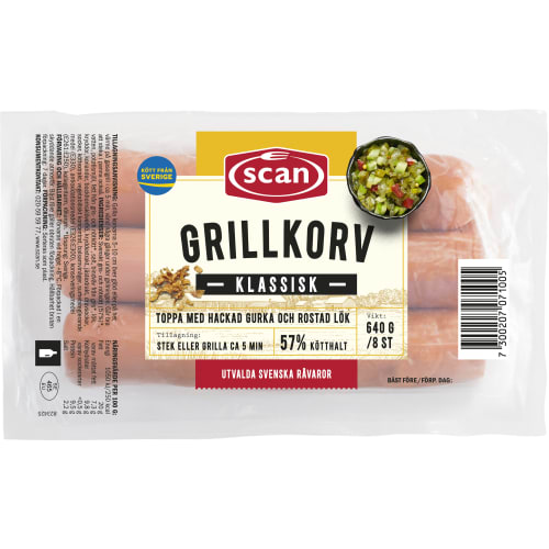 Grillkorv med Skinn