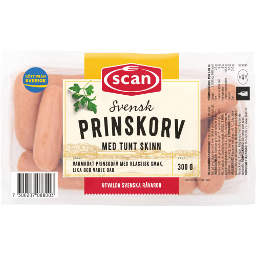 Prinskorv med Tunt Skinn