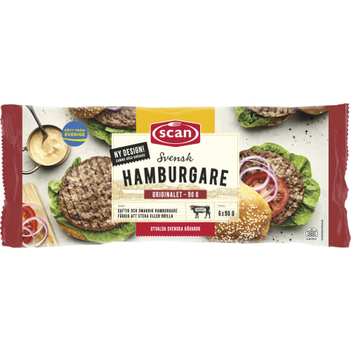 Hamburgare Ostekta Frysta/ 6x90g
