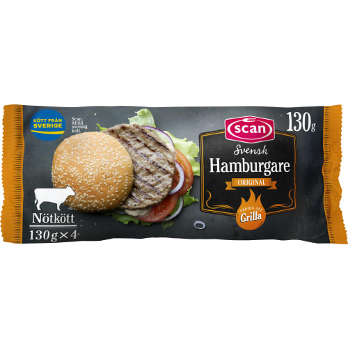 Hamburgare Ostekta Frysta/ 4x130g