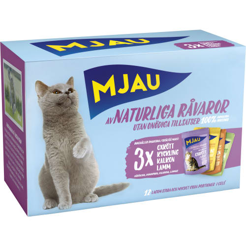 Naturliga Lamm/kalkon/kyck/ox Kattmat Gelé 12-pack