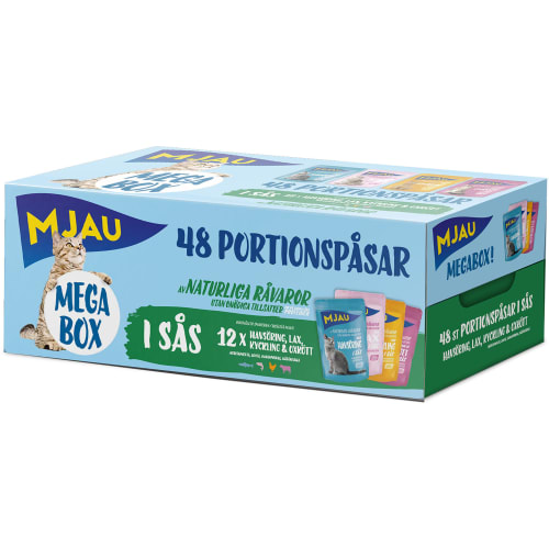 Megabox i Sås Kött & Fisk Kattmat Våt 48-pack