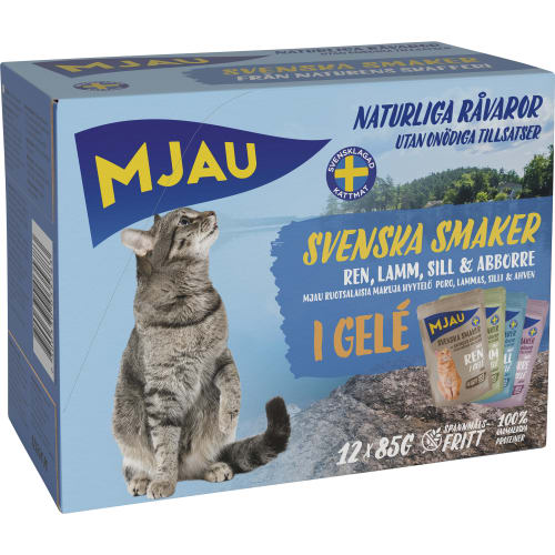 Svenska Smaker Ren/lamm/sill Kattmat Gelé 12-pack