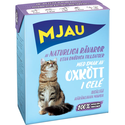 Oxkött Bitar i Gelé Kattmat Våt