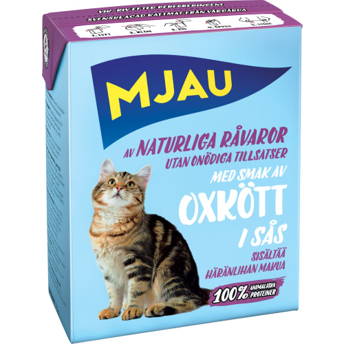 Oxkött Bitar i Sås Kattmat Våt