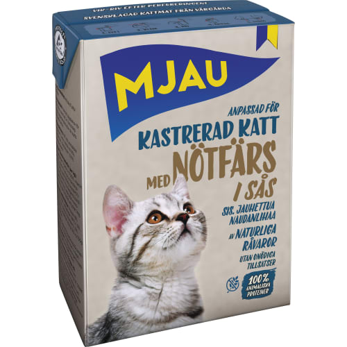 Nötfärs i Sås För Kastrerad Katt Kattmat Våt