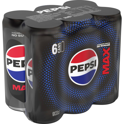Pepsi Max 6p Läsk Burk