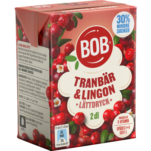 Lingon&tranbär Lättdryck