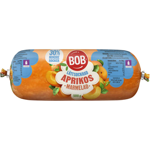 Bob Aprikos Marmelad Lättsockrad Refill