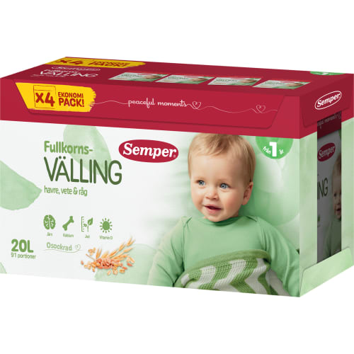 Välling Fullkorn Från 12 Mån/4-pack