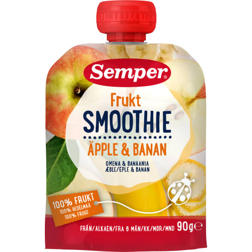 Fruktsmoothie Äpple & Banan Från 6 Månader