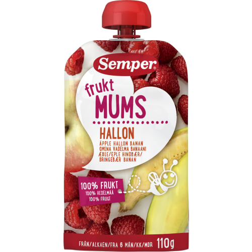 Fruktmums Hallon Från 6 Månader