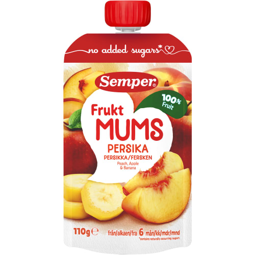 Fruktmums Persika Från 6 Månader