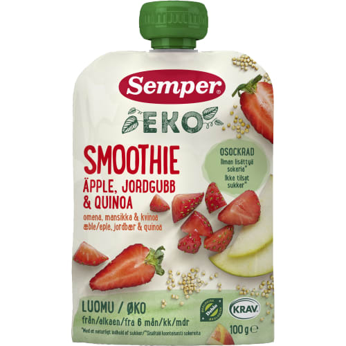 Smoothie Äpple Jordgubb & Quinoa Från 6 Månader