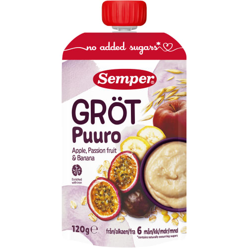 Gröt Passion Äpple Banan 6 Månader
