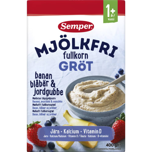 Mjölkfri Gröt Fullkorn/banan Från 12 Månader