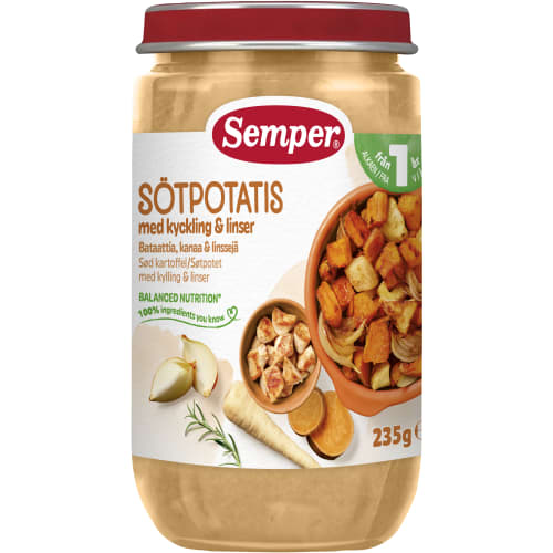 Sötpotatis Kyckling Linser Från 1 År