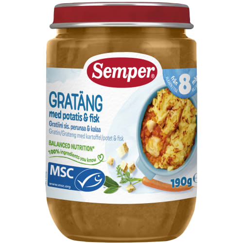 Gratäng Potatis&fisk Från 8 Månader