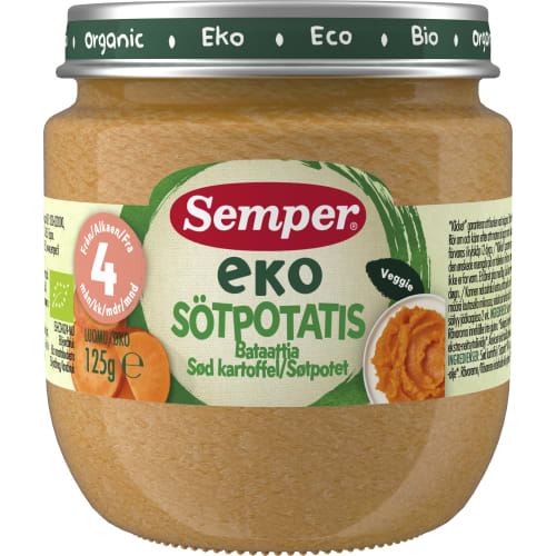 Sötpotatis Puré Från 4 Månader
