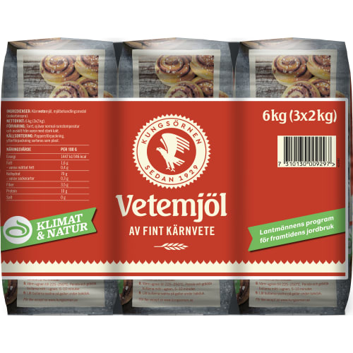 Vetemjöl 3x2kg