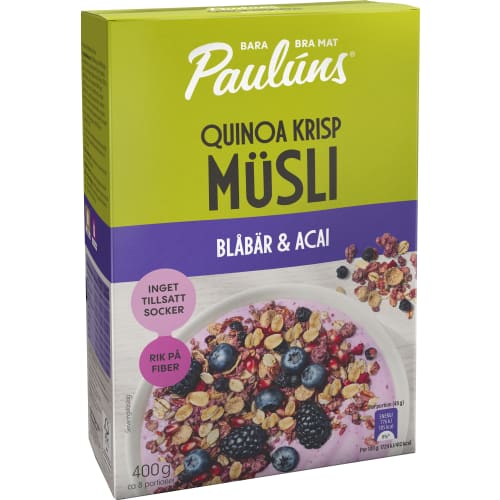 Paulúns Blåbär Acai Supermüsli