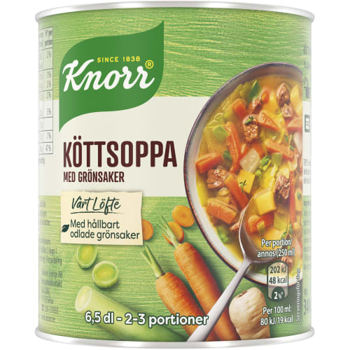 Köttsoppa med Grönsaker 2-3 Port