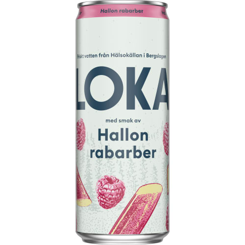 Hallon Rabarber, Loka Kolsyrat Vatten Burk